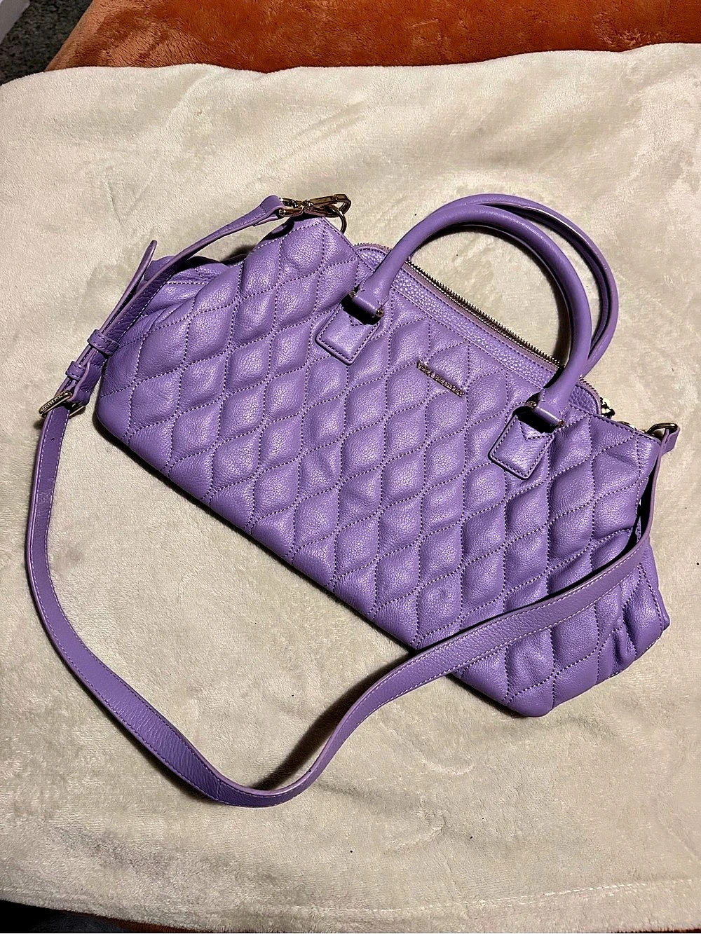 Vera Bradley Quilted Satchel in Purple